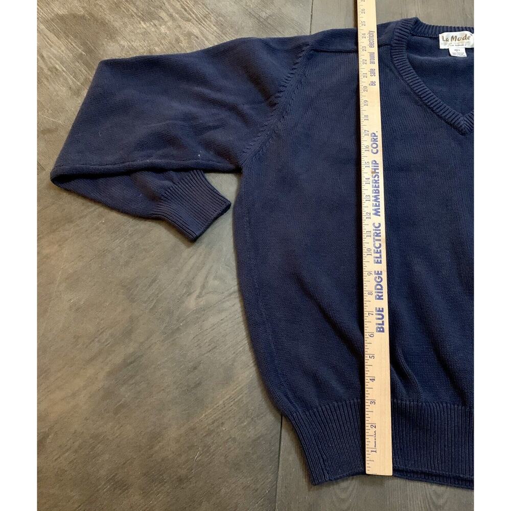 Vtg La Mode University Of Notre Dame Fighting Irish Champion V-Neck Sweater L - Picture 7 of 10